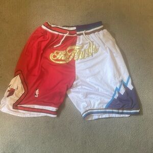 Large Just Don 1997 NBA Finals Shorts Bulls vs Jazz